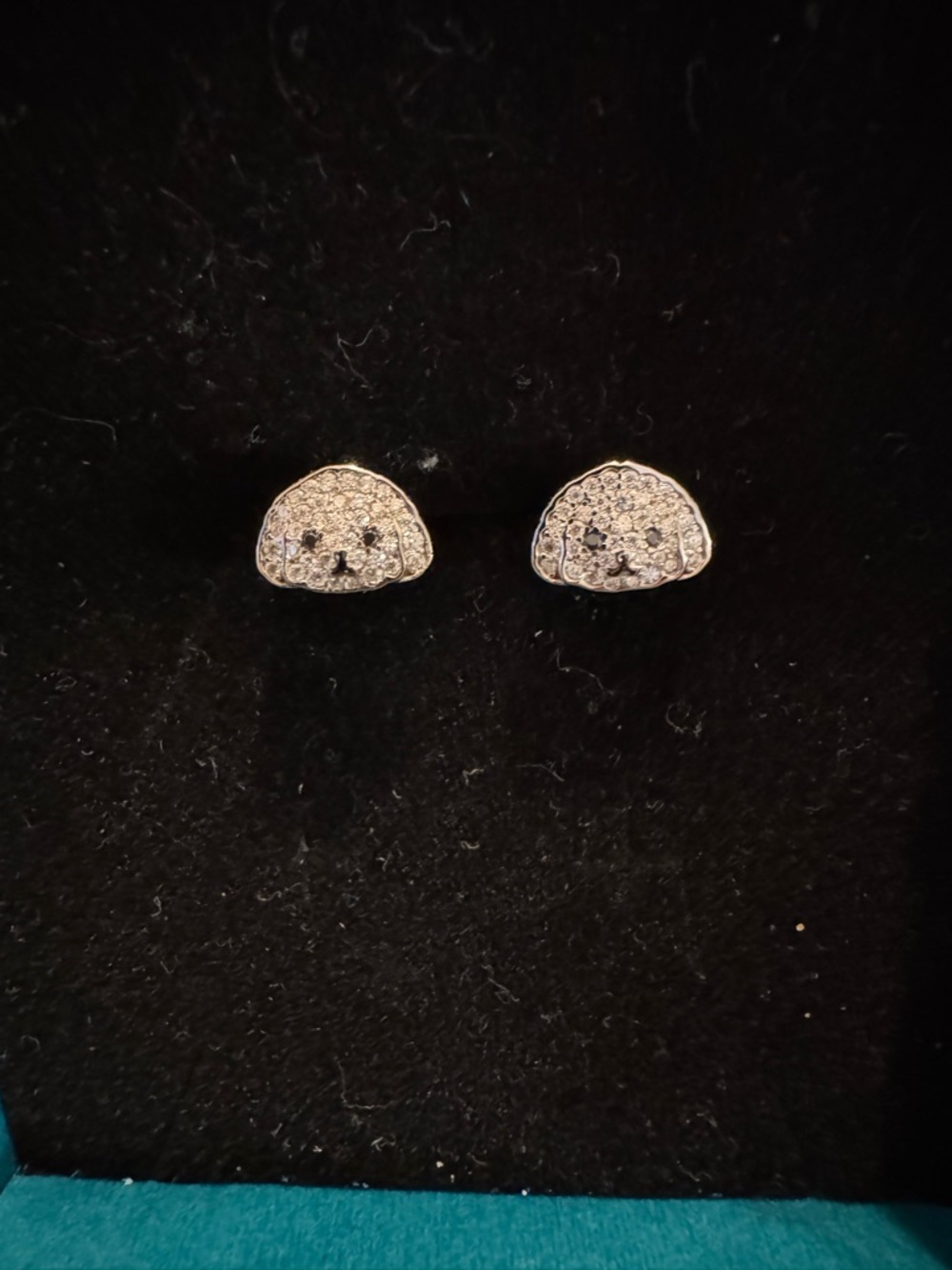 0.5 TCW Mossinate S925 Silver Puppy Earrings